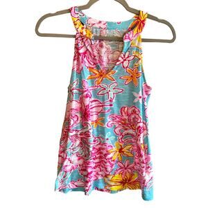 Lilly Pulitzer Arya Floral Cotton Tank - size XS